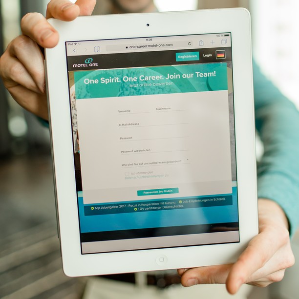 Easiest way to apply to Motel One is via the online application system.